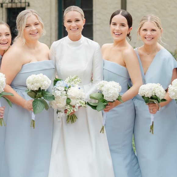 Amsale Jaylin Dress (Ice Blue, Size 8) - Picture 3 of 5